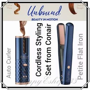 Conair Unbound Styling Set,Auto Curler & Flat Iron